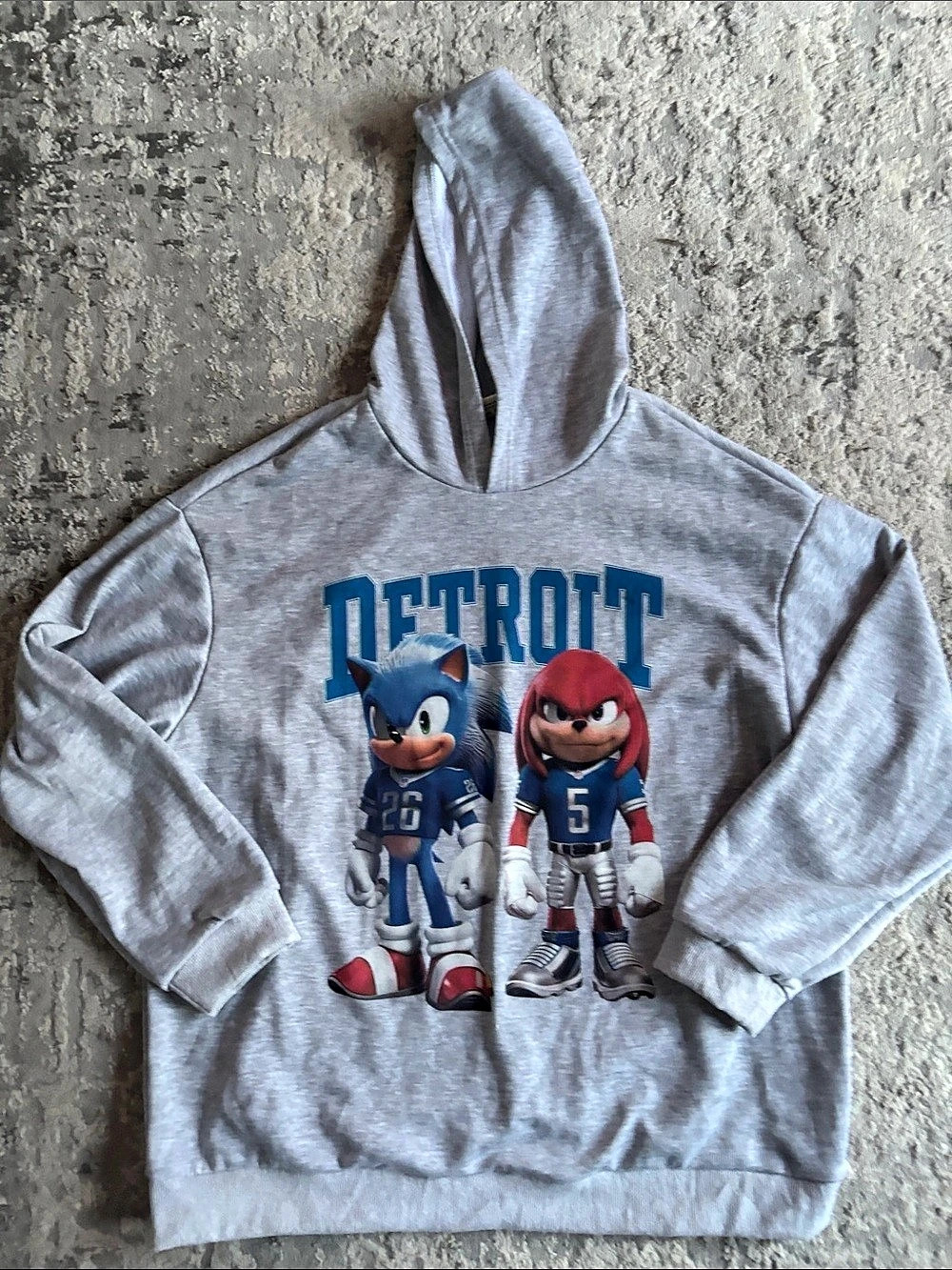 Comfort Colors Detroit Sonic Graphic Hoodie Size XL